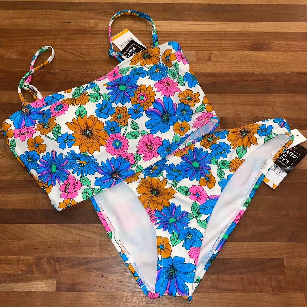 California Waves Jrs Hawaii Sunsets  Floral bikini set small